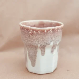 Vaso facetado - Porcelana