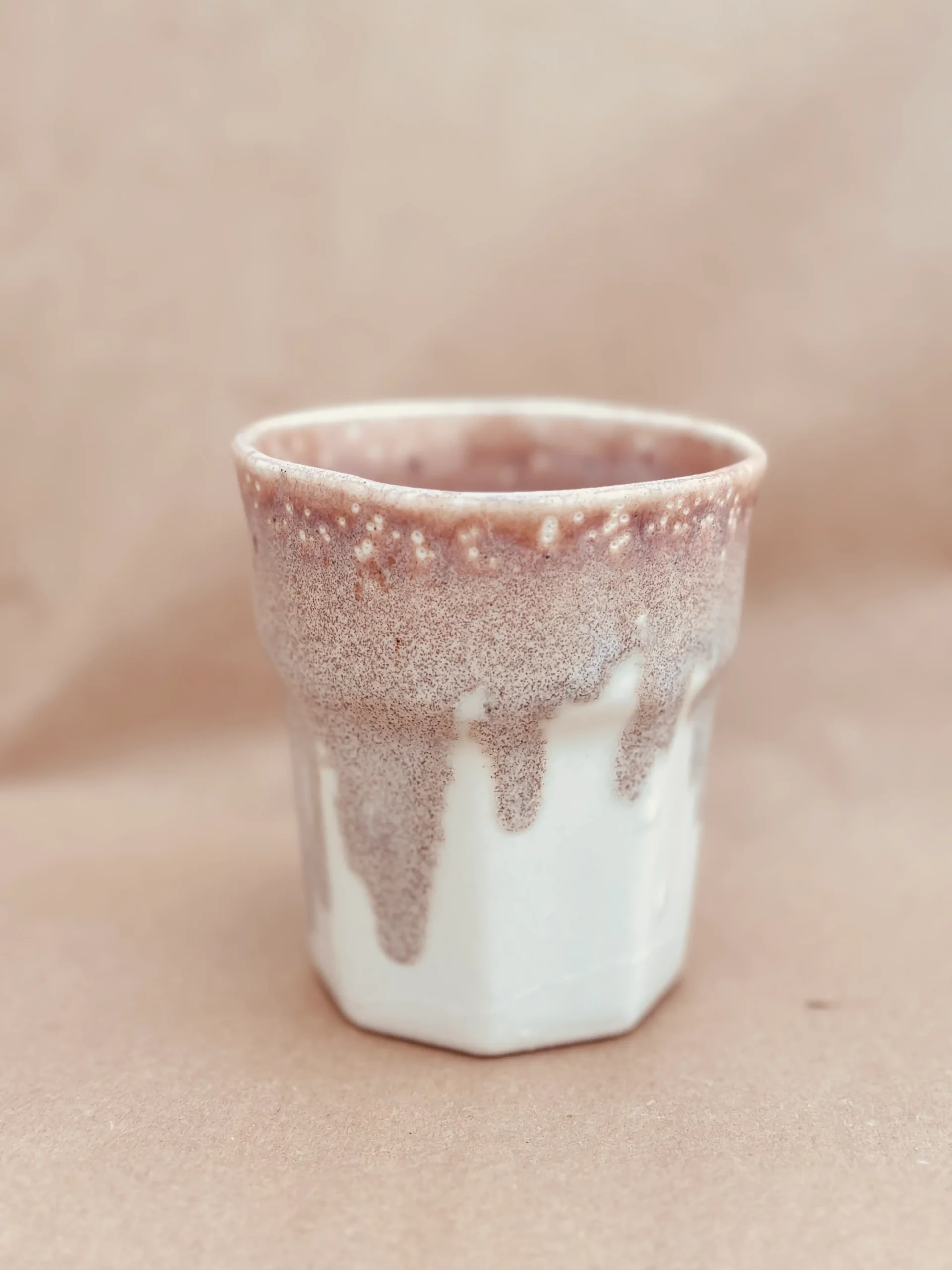 Vaso facetado - Porcelana