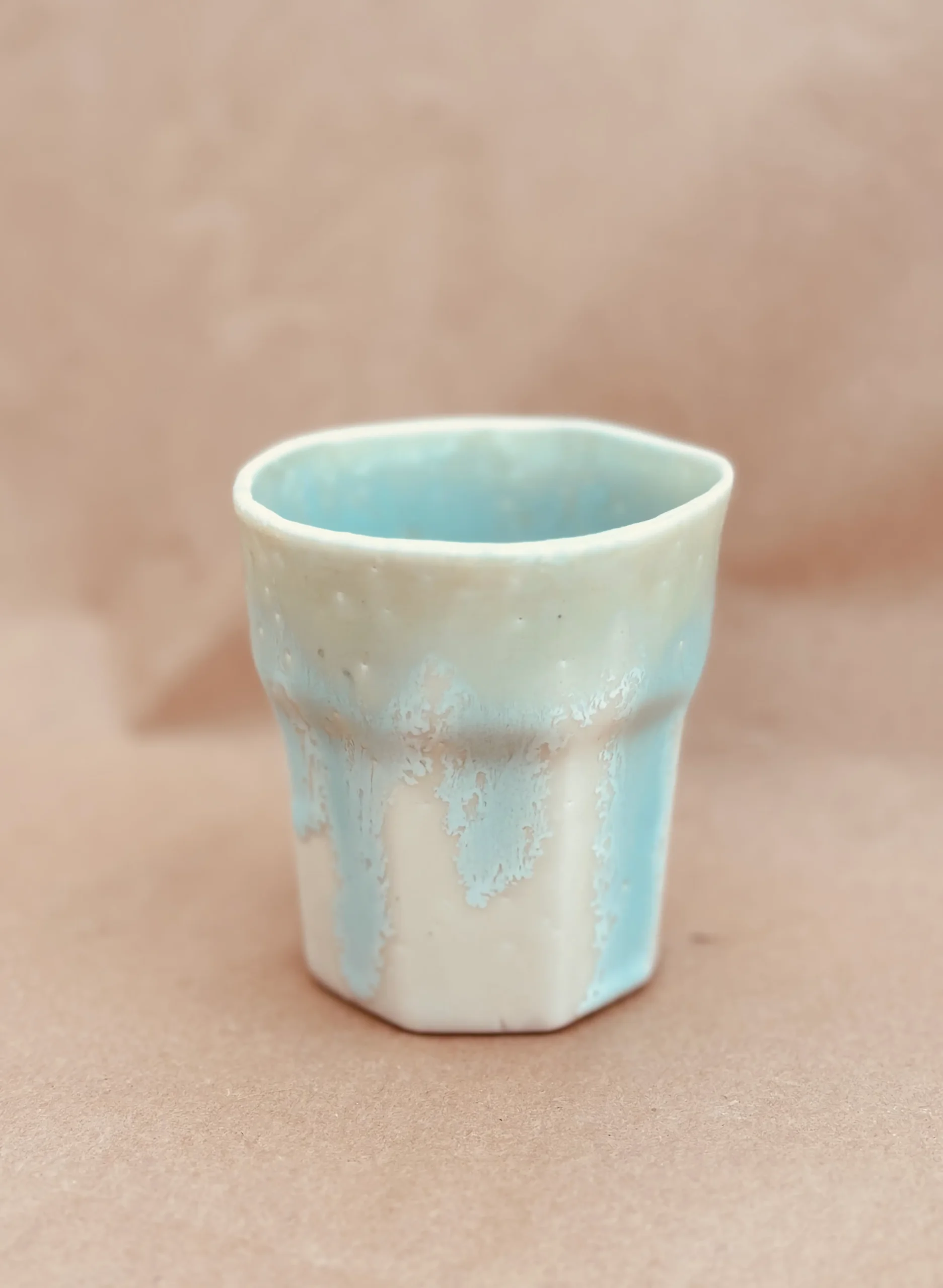 Vaso facetado - Porcelana - Imagen 3