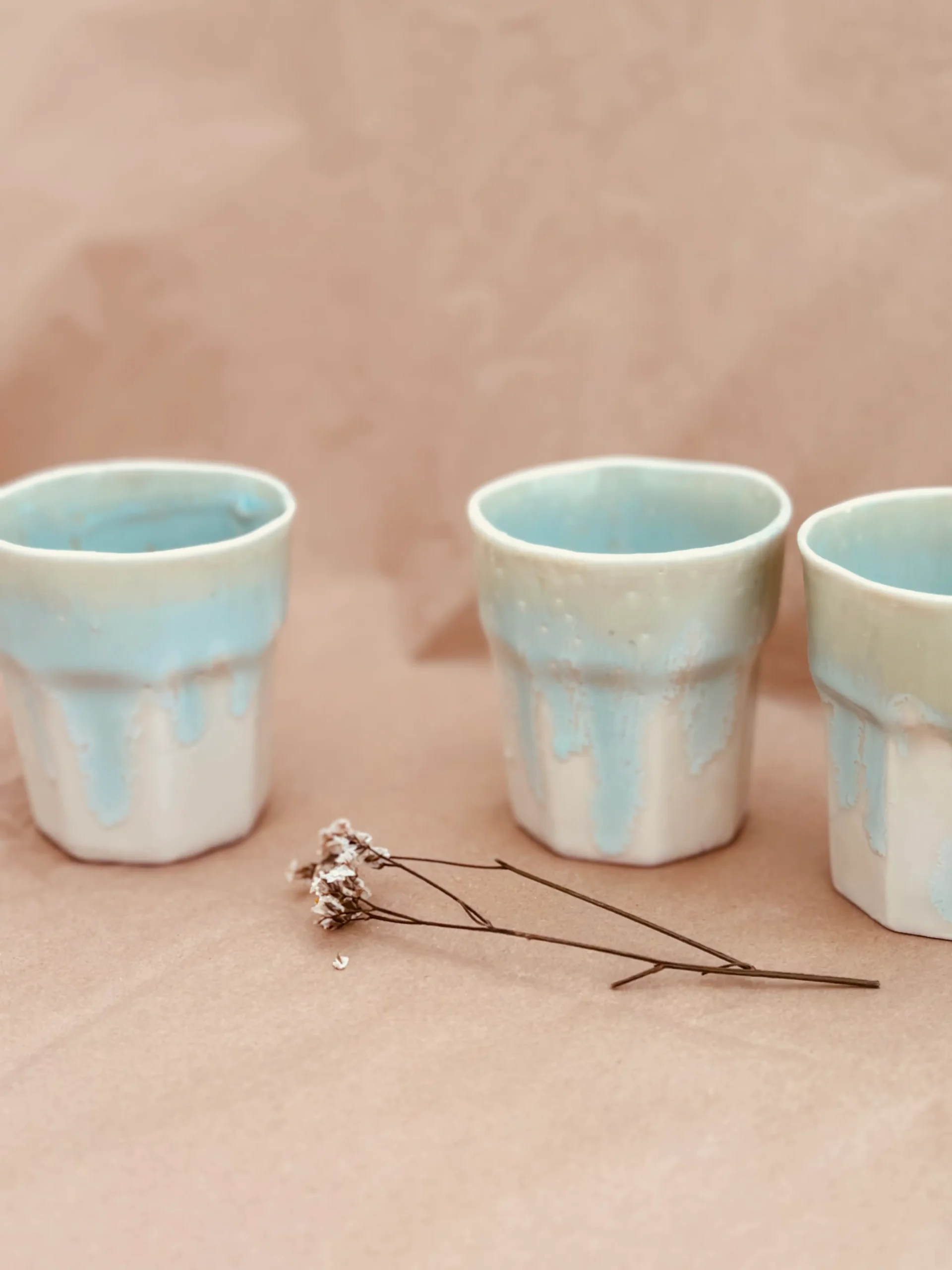 Vaso facetado - Porcelana - Imagen 4
